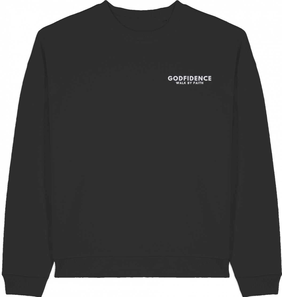 Godfidence stick Sweater Schwarz