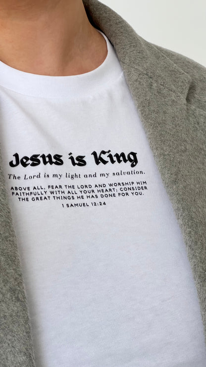 JESUS IS KING white Shirt