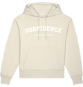 GODFIDENCE WALK BY FAITH BEIGE/BLAU HOODIE
