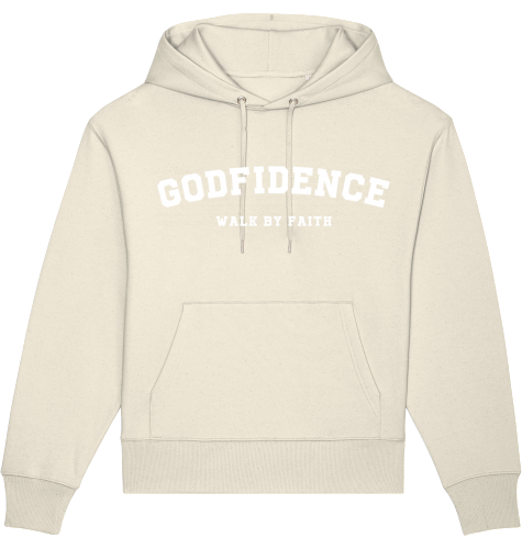 GODFIDENCE WALK BY FAITH BEIGE/BLAU HOODIE