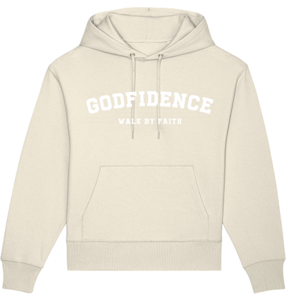 GODFIDENCE WALK BY FAITH BEIGE/BLAU HOODIE