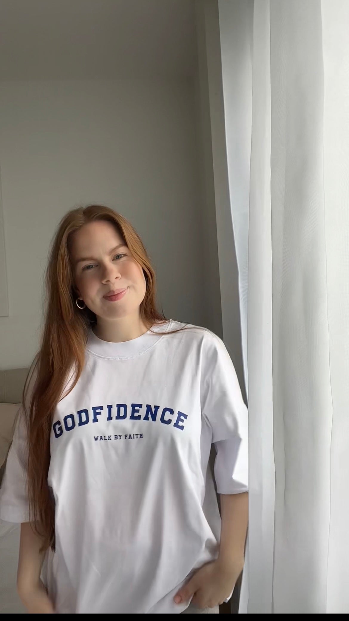 GODFIDENCE COLLEGE OVERSIZED SHIRT