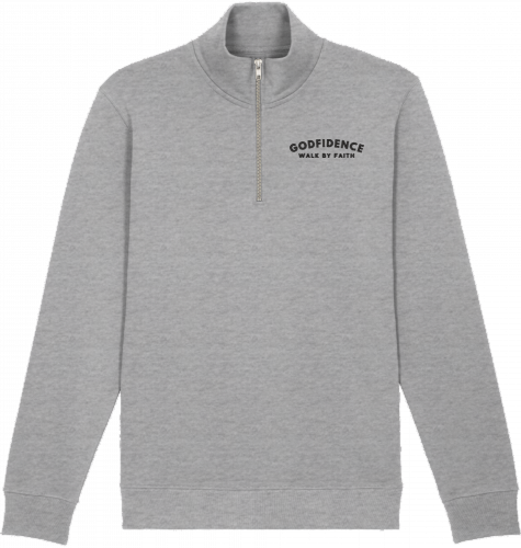 GODFIDENCE HALF ZIP GRAU