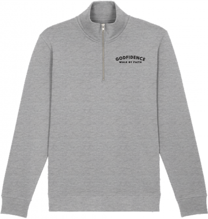 GODFIDENCE HALF ZIP GRAU