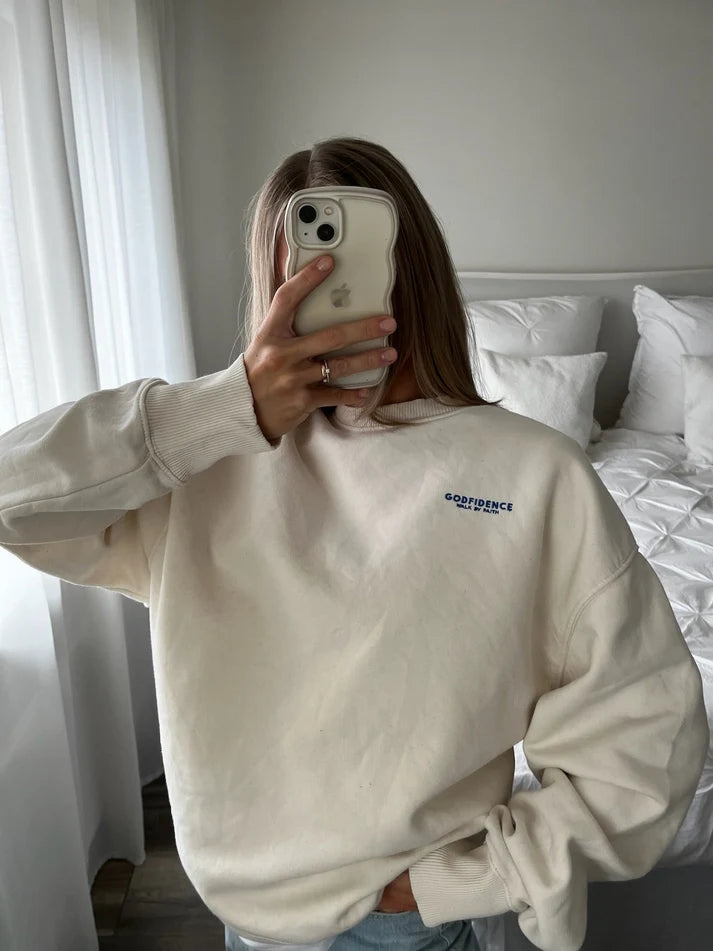 GODFIDENCE STICK SWEATER BEIGE