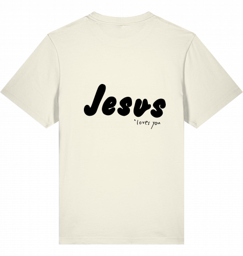 "JESUS LOVES YOU" TSHIRT BEIGE