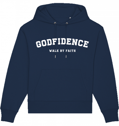 GODFIDENCE WALK BY FAITH BEIGE/BLAU HOODIE