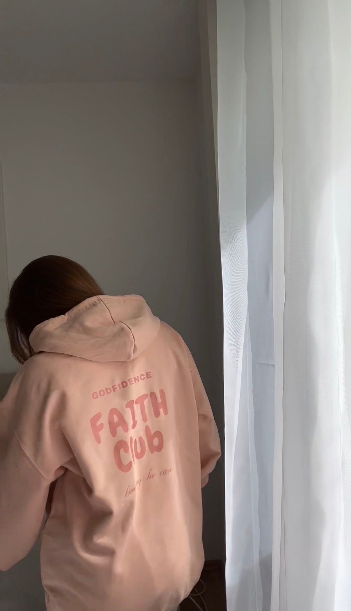 FAITH CLUB HOODIE PEACH