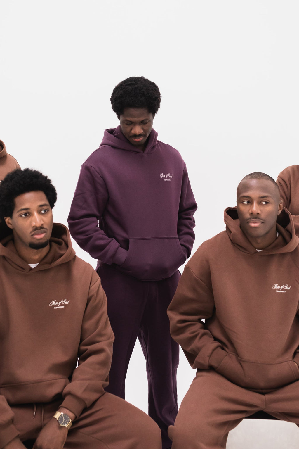Man of God Hoodie -Dunkel Lila