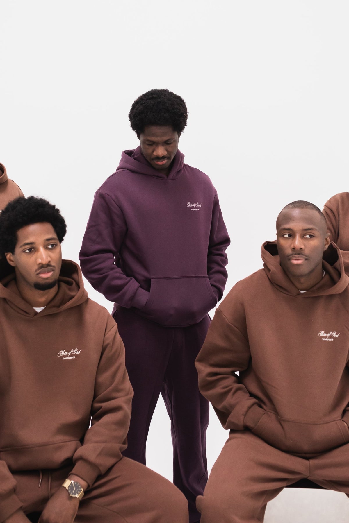 Man of God Hoodie -Dunkel Lila