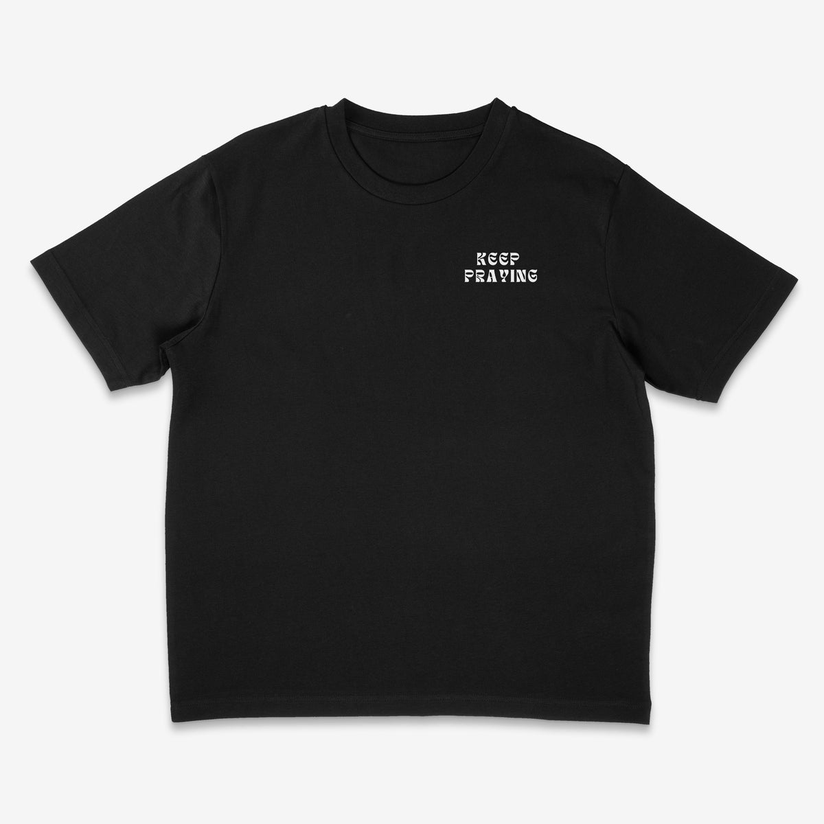 KEEP PRAYING SHIRT SCHWARZ