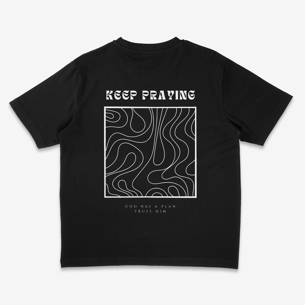 KEEP PRAYING SHIRT SCHWARZ