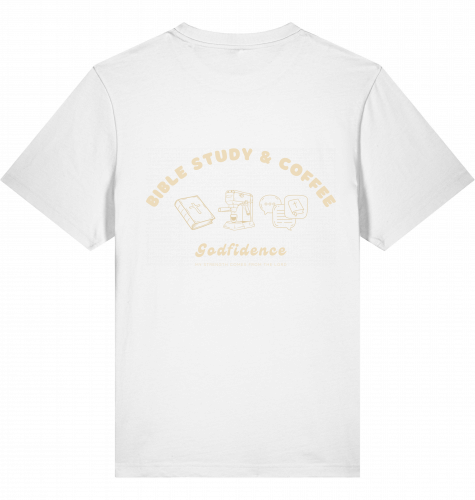 "BIBLE STUDY & COFFEE" TSHIRT BEIGE AUFSCHRIFT